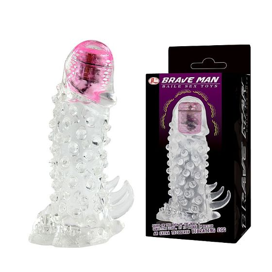 Doce Tormenta Sex Shop Capa Peniana Com Textura E Vibrador Brave Man